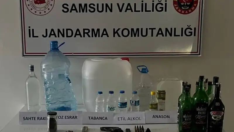 Samsun'da Sahte İçki Operasyonu: Rekor Miktarda Ele Geçirildi!