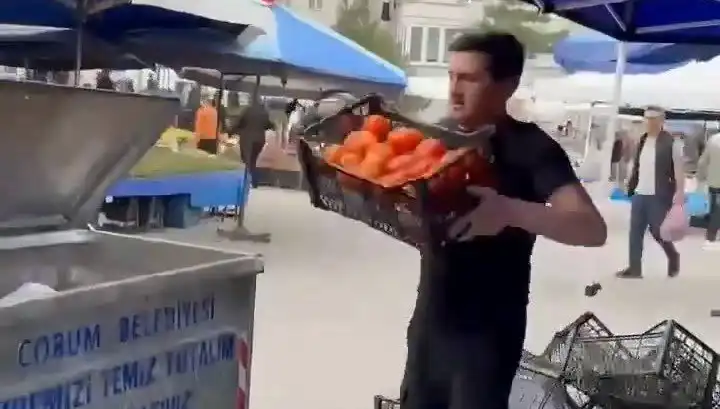 Domatesleri Çöpe Döken Pazarcıya Şok Ceza Kararı!